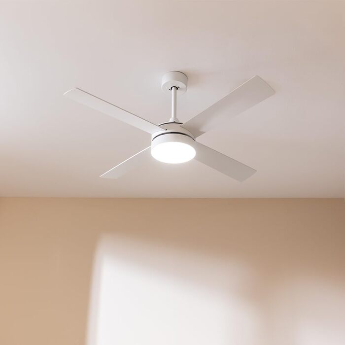 Стельовий вентилятор Cecotec Aero 5200 Line з пультом, LED підсвіткою, таймером та функцією зими, 132 см, 60 Вт, білий