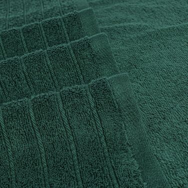 Набір рушників Tens Towels з 100% бавовни, 8 предметів (2 великі банні, 2 для рук, 4 маленькі), гігієнічні та гігроскопічні, колір: мисливський зелений