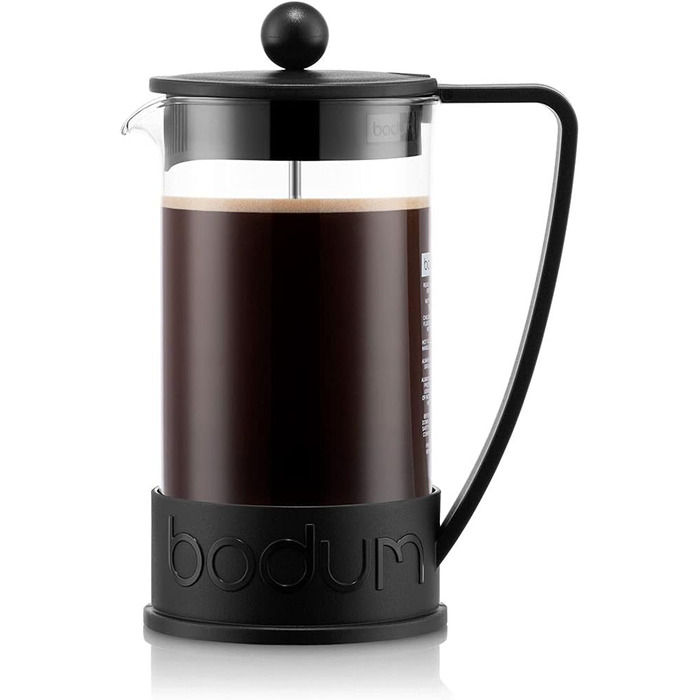 Френч-прес Bodum BRAZIL 1 л, нержавіючий фільтр, чорний, 3 чашки
