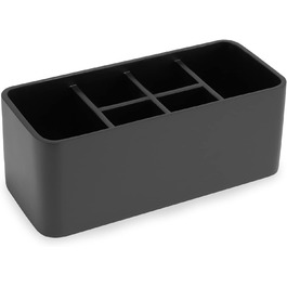 Bathroom Toothbrush Holder, Toothpaste Holder, Stand, Bathroom Organizer for Toothbrushes, Makeup Brush Holder (Black)