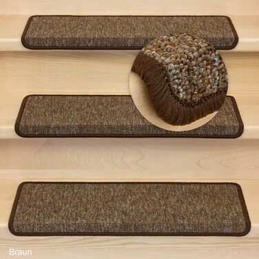 Kettelservice-Metzker Rambo Step Mats in a 15-Piece Value Pack, Half-Round, Brown
