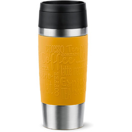 Термокружка Emsa N20202 Travel Mug Classic, 0.36 л, нержавіюча сталь, ізоляція 4г/8г, герметична, для подорожей, з широким отвором, колір: гірчичний