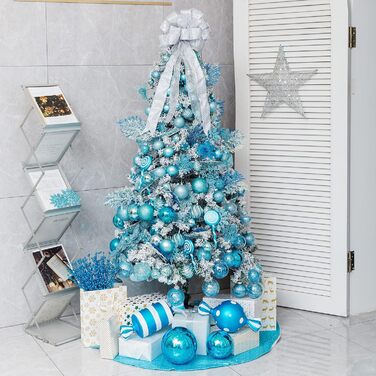 Новорічні кулі-прикраси XmasExp (8 см, м'ятно-зелені) - 20 карат, міцні, для ялинки, декор, ідеальні для свят, весілля, новорічні прикраси м'ятно-зелені