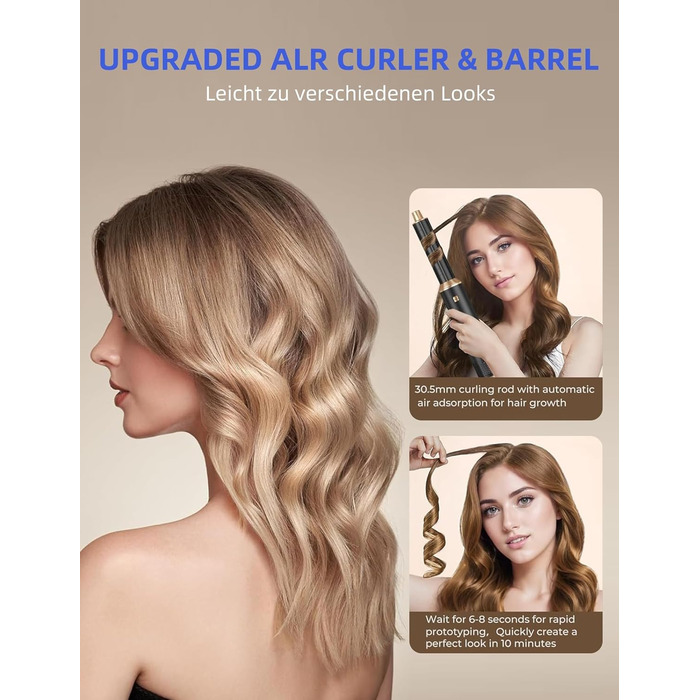 Набір Airstyler 5 в 1: фен-щітка, локони, об'єм, випрямлення. Підходить для сушіння та укладки волосся. (EU штекер)