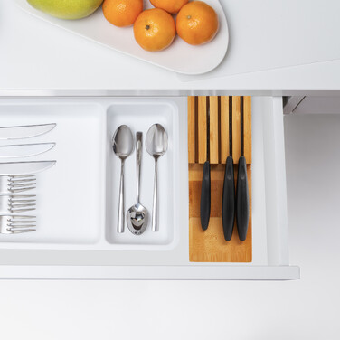 Relaxdays Bamboo Knife Organizer for 5 Knives