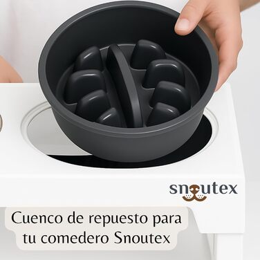 Підвищена годівниця для собак SNOUTEX - нержавійна миска для води та корму для собак, без облизування, 5 рівнів висоти. Миска для собак усіх розмірів. Годівниця для собак з підкладкою. Білий (антизапарна миска)