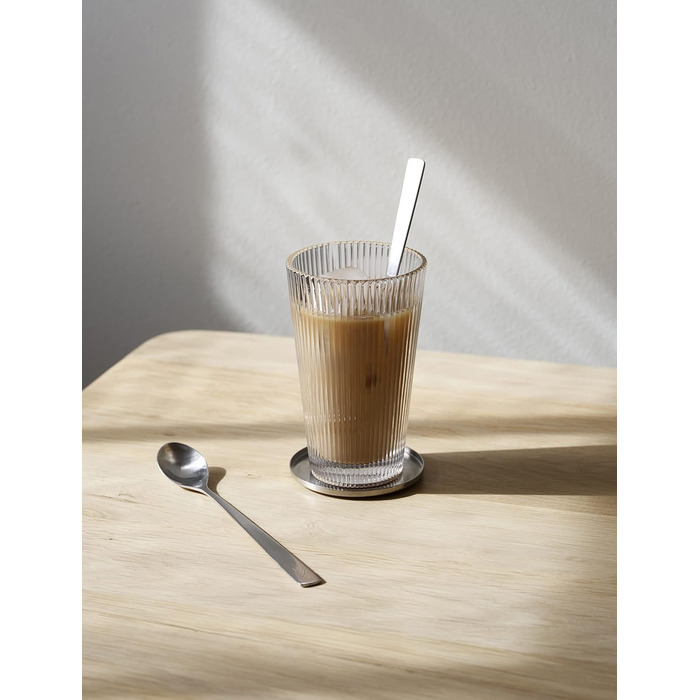 Stelton Pilastro Drinking Glasses - Ribbed Water Glasses Set - Dishwasher Safe, Stackable, for Hot & Cold Drinks - 350ml - Set of 4