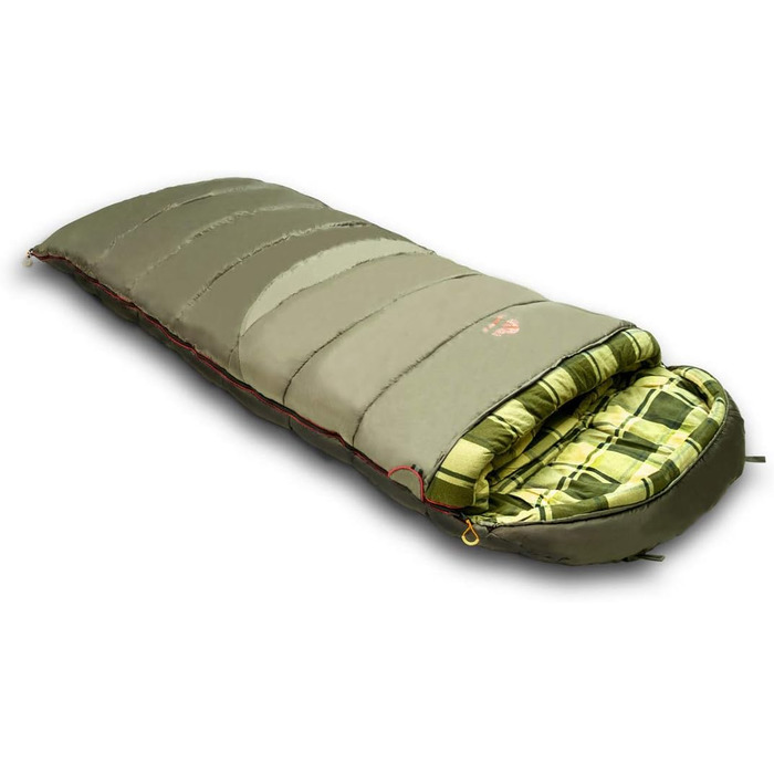 Спальний мішок Alexika Canada Plus – теплий, зручний, прямокутний, цілорічний для дорослих та сімей. Підходить для кемпінгу та відпочинку на природі за низьких температур (до -6°C). Розмір 230x100 см, з компресійним мішком.