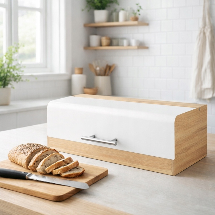 Набір для зберігання хліба BLUBERG, білий бамбук