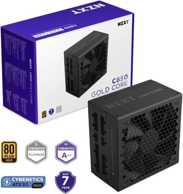 Блок живлення NZXT C850 Gold Core 850W ATX 3.1, 80+ Gold, чорний
