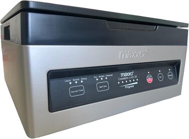 Професійний вакууматор Maxxo VM Profi з подвійною зварювальною лінією, 20 л/хв, 900 мбар, для продуктів харчування, з нержавіючої сталі (камерний вакууматор VM ChamberLine 30)