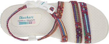 Сандалі жіночі Skechers Reggae Sew Me Boho плетені з ремінцями, білі (37 EU)