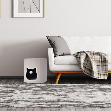 Relaxdays Foldable Cat Cave in Beige