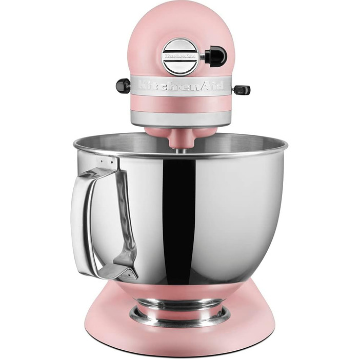 Кухонний комбайн KitchenAid Artisan з місткістю 4.8 л, рожевий, з 5 насадками