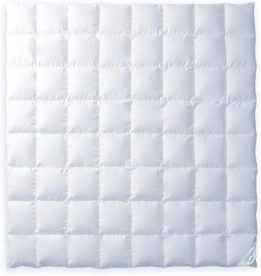 Зимова ковдра Aura® 200x200 см, преміум угорський пух, клас I, для алергіків, 100% бавовна, Oeko-TEX, легкий догляд