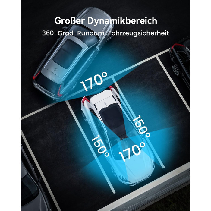 Автомобільний відеореєстратор IIWEY N5 4-канальний 360° 1080P (передній, задній, внутрішній, бічні камери) з нічним баченням, G-сенсором, режимом паркування, 5G Wi-Fi та SD-картою 128ГБ