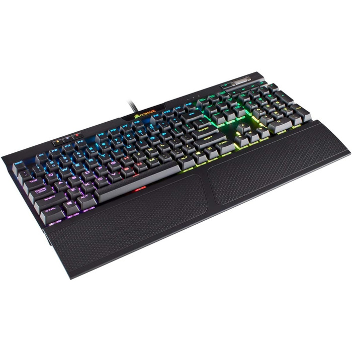 Ігрова механічна клавіатура Corsair K70 MAX RGB з клавішами MX Brown, PBT Double-Shot, QWERTY NA, RGB LED, сталевий колір