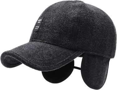 Кепка CLAPE з навушниками для чоловіків, повна кепка, спортивна шапка в стилі Old School, Dad Hat, тепла навушкова шапка для зими/осені/весни, універсальний розмір