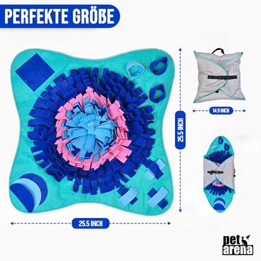 PET ARENA килимок для нюхання собак – інтелектуальна іграшка для собак, велика, багатобарвна, регульована та миюча