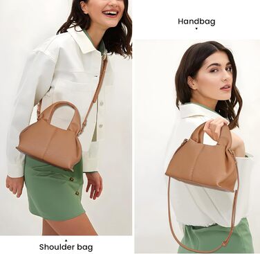 Сумка-клатч жіноча Cloud Pouch Bag коричнева міні: сумка через плече, ретро крос-боді з ремінцем