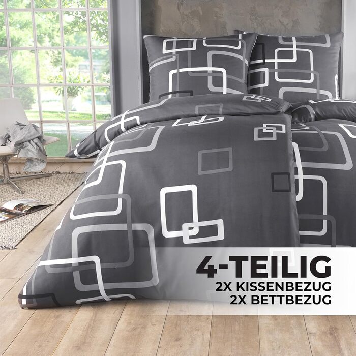 Комплект постільної білизни Kuscheli® 135x200 4 частини, мікрофібра, сертифікат ÖkoTex, дизайн 