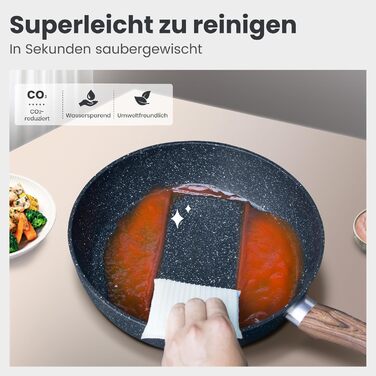 Набір посуду для індукційної плити DishDelight Granit 12 предметів з антипригарним покриттям блакитного кольору (каструлі, сковороди з кришками)