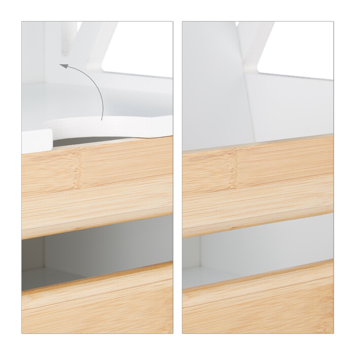 Relaxdays Small Side Table Cabinet with 5 Shelves