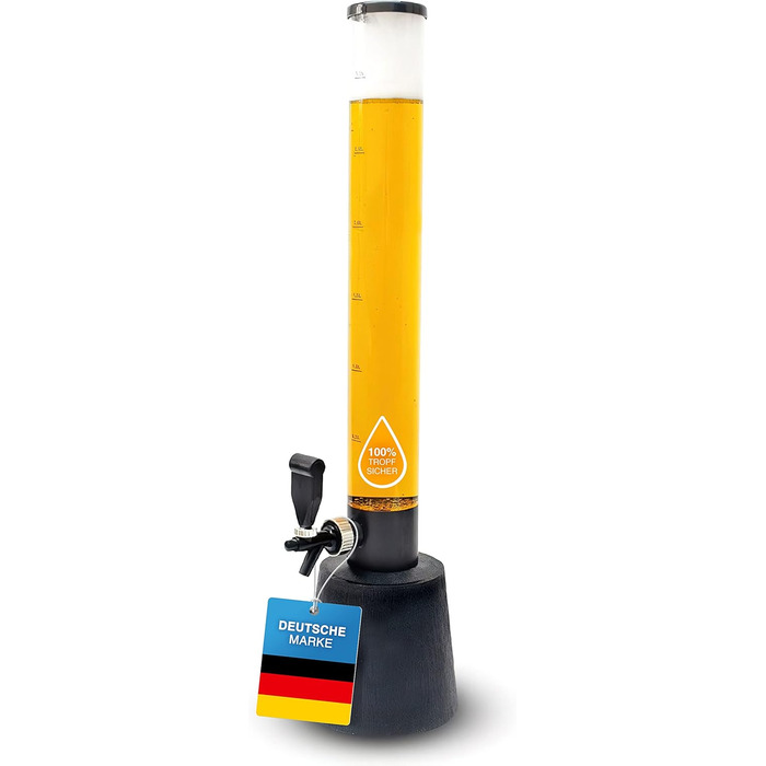 XXL Drinks Column Beer Column Beer Tower Party Beer Dispensing Column with Tap (3.5 Liters)