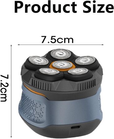 Електричний гостроювач голови для чоловіків Glatzen Rasierer, водонепроникний IPX6, LED дисплей, бездротовий, з індикатором заряду батареї