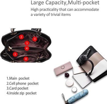 Сумка жіноча NICOLE & DORIS 2025 шкіряна чорна з пухнастим помпоном та знімним ремінцем через плече