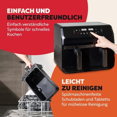 Фритюрниця повітряна Instant Pot Vortex Compact Trüffel Grau 5 л, 4-в-1, сімейний розмір, з антипригарним покриттям