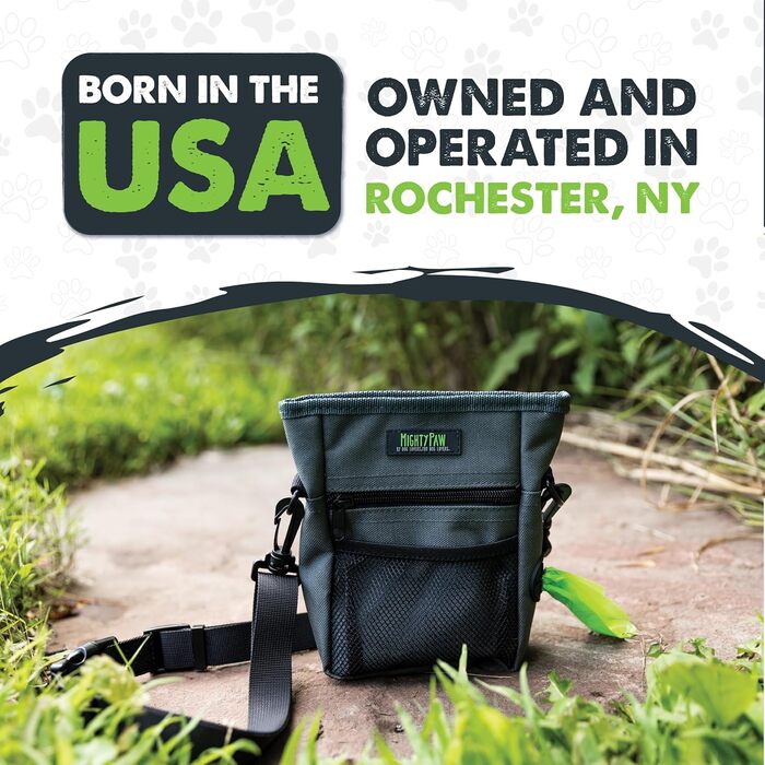 Сумка для ласощів Mighty Paw для собак 2.0 | Фідер-сумка для тренування собак - Сумка для ласощів для собак - Сумка для ласощів для тварин з ремінцем, Hands-Free - Магнітна застібка (Помаранчевий/Сірий)