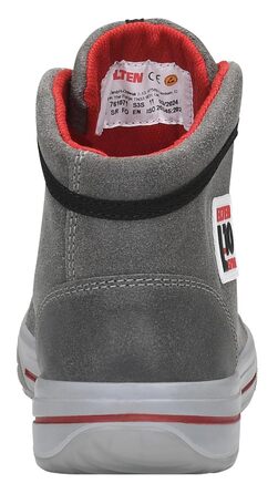 Робочі черевики ELTEN VINTAGE Mid ESD S3 для чоловіків, шкіряні, з металевим носком, легкі, спортивного стилю, сірого кольору, розмір 46 EU