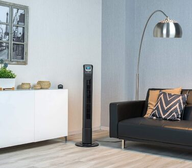 Sichler Турельний вентилятор з іонізатором 50 Вт: тихий, з коливанням 75°, 3 швидкості