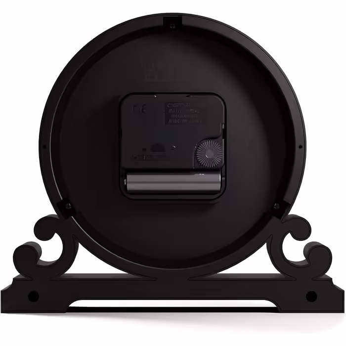 JONES CLOCKS® Saloon Table Clock | Traditional Double Scroll Design | Green | Contemporary Classic Style for Desk, Table, Shelf, or Nightstand (Navy)