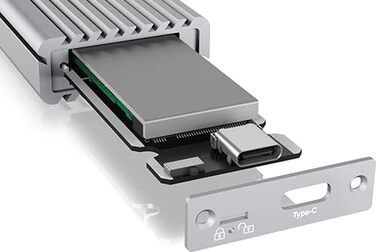 Зовнішній корпус для M.2 PCIe SSD ICY BOX IB-1817M-C31, USB 3.1 Type-C, алюміній, сріблястий
