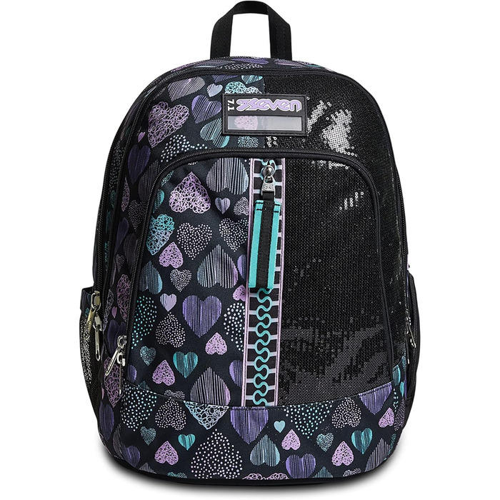 Рюкзак Seven Rucksack Advanced для школи, університету та відпочинку. Місткий рюкзак для підлітків, дівчаток та хлопчиків з відділенням для ноутбука та кишенькою для пляшки. Кольори: рожевий, фіолетовий.