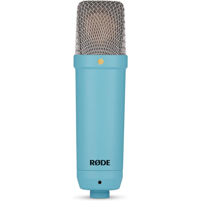 Мікрофон Rode NT1 Signature Black (конденсаторний) + стійка для мікрофона keepdrum (блакитна)