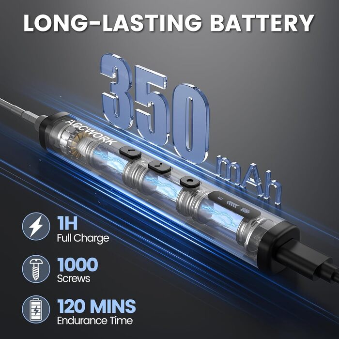 Електрична викрутка 78 в 1 з LED екраном та 72 бітами S2 для ремонту ноутбуків, окулярів, годинників