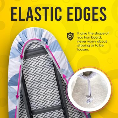 Чохол та подушка для прасувальної дошки, стандарт та велика, синій, преміум якість