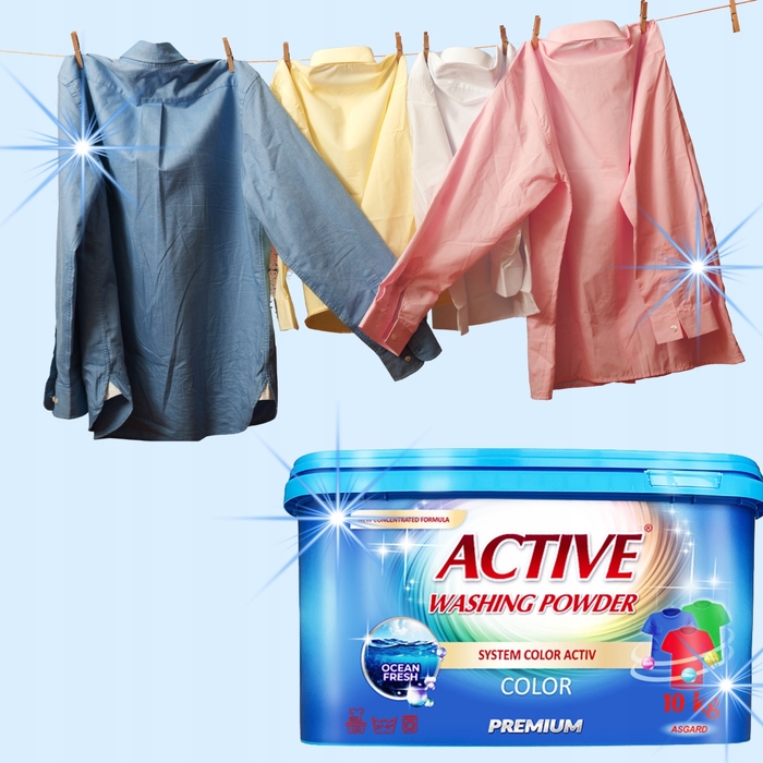 Пральний порошок Active Color для кольорових речей, 10 кг