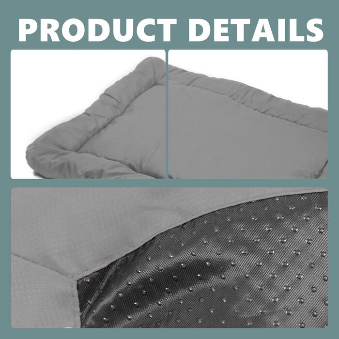 Килимок для собак Norhogo: портативна вологостійка лежанка для подорожей, 90x60 см, сірий