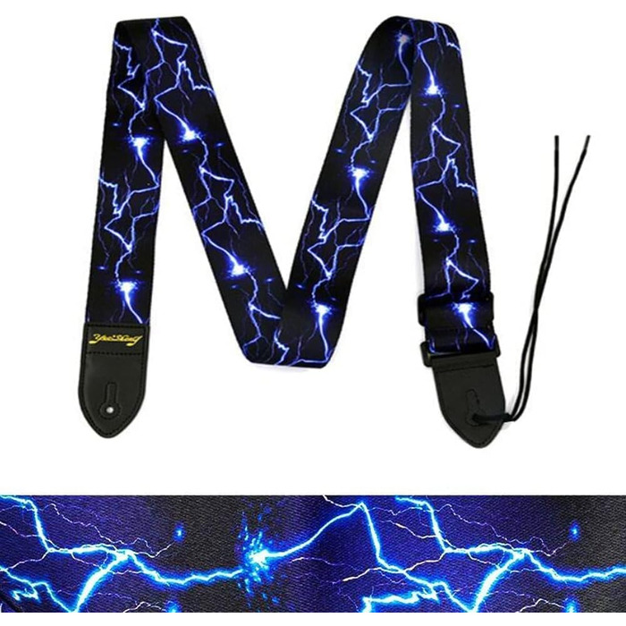 Гітарний ремінь BetterJonny: регульований ремінь для електрогітари, акустичної гітари та бас-гітари з шкіряними кінцями та відділенням для медіатора