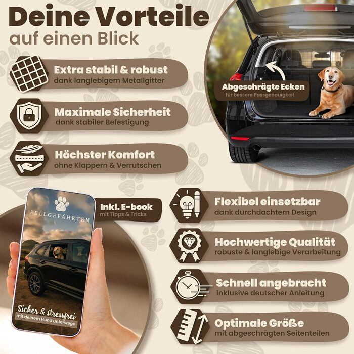 Сітка для собак у багажник авто | Якісна та міцна перегородка для багажника | Перегородка для багажника