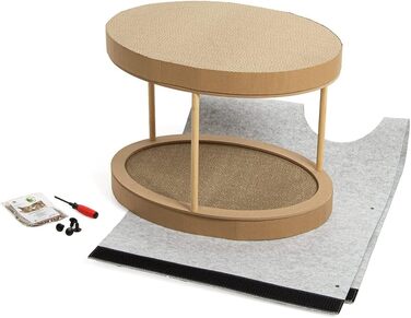 Кігтеточка-кіт-ліжко Owen XL - велика, сіра, 50 см | CanadianCat