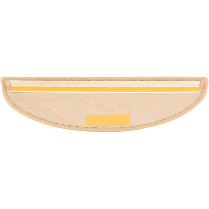 Килимок на сходи ZEYUAN з сизалю, 15 шт., 56x20 см, світло-бежевий. Антиковзка підкладка для сходів