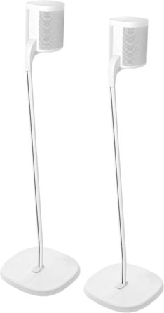 Стійка GT STUDIO для SONOS One, One SL, Play:1, Play:3. Преміум дизайн, приховане кабельне підключення, важка основа (пара, білий)