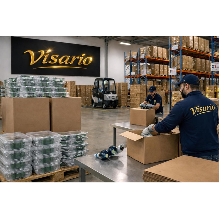 Набір контейнерів для зберігання продуктів Visario Glas 20 шт (10 контейнерів + 10 кришок) 1040 мл (5 шт) + 370 мл (5 шт) | Скло Borosilicate | Герметичні, не протікають | Без BPA | Для мікрохвильовки, духовки та посудомийної машини
