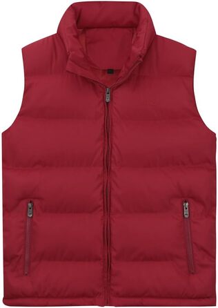 Степлед жилет для чоловіків Allthemen з коміром-стійкою. Легкий спортивний жилет для осені/зими. Червоний, XS