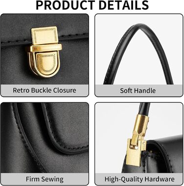 Жіноча сумка-клатч вінтажний стиль, екошкіра, чорна. Сумка через плече з пряжкою